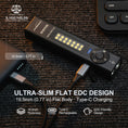 Load image into Gallery viewer, POWERTAC QUAD 2000 Lumen Flashlight | 4-in-1 Flat Design | USB-C Rechargeable | Green Laser + UV + Warm Side Light | Brightest Multi-Beam Tactical Light