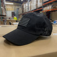 Load image into Gallery viewer, Murdered Out Black Ripstop Full Fabric American Flag Range Hat