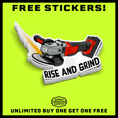 Load image into Gallery viewer, Rise and Grind - Hard Hat Decal