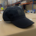 Load image into Gallery viewer, Murdered Out Black Ripstop Full Fabric American Flag Range Hat