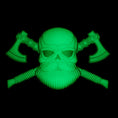Load image into Gallery viewer, M-Tac Bearded Skull with Axes 3D PVC