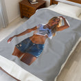 Load image into Gallery viewer, Support your local firehouse Velveteen Plush Blanket
