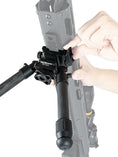 Load image into Gallery viewer, Linkogear HB-C02M Bipod – Black, Carbon Fiber, Quick-Detach, 7-10” Adjust