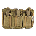 Load image into Gallery viewer, MUCTAC Kangaroo Triple Mag Pouch MOLLE 5.56 & 9mm 1000D Nylon Ranger Green
