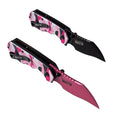Load image into Gallery viewer, MUCITUP Mini Ceros Pink Camo Folding Knife 9Cr18MoV G10 EDC Black/Pink