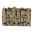 Load image into Gallery viewer, MUCTAC Kangaroo Triple Mag Pouch MOLLE 5.56 & 9mm 1000D Nylon Ranger Green