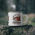 Load image into Gallery viewer, One Way Ticket To Job Town Enamel Camping Mug