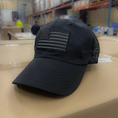 Load image into Gallery viewer, Murdered Out Black Ripstop Full Fabric American Flag Range Hat