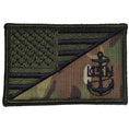 Load image into Gallery viewer, Navy Chief Petty Officer Anchor USA Flag - 2.25x3.5 Patch