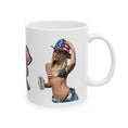 Load image into Gallery viewer, Dunne red, white and blue Ceramic Mug, (11oz, 15oz)