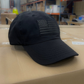 Load image into Gallery viewer, Murdered Out Black Ripstop Full Fabric American Flag Range Hat