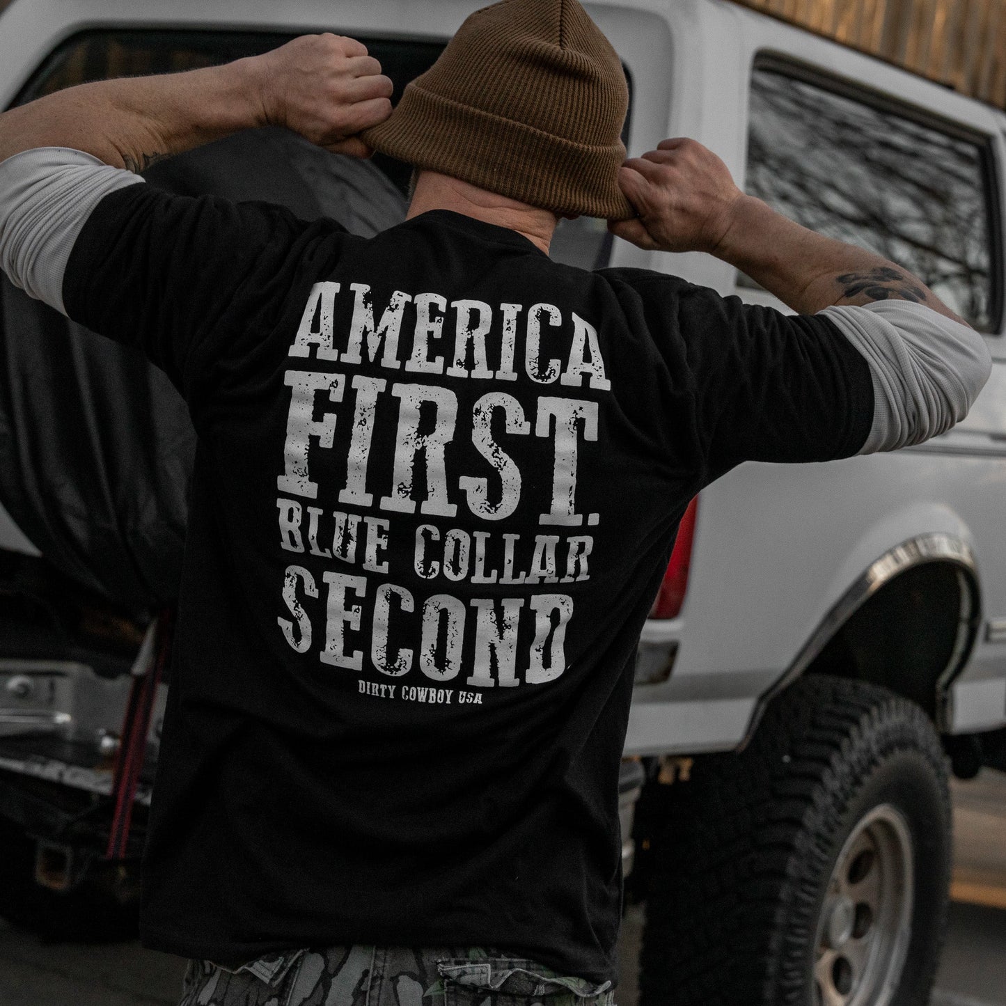 America First Blue Collar Second Men's T-Shirt