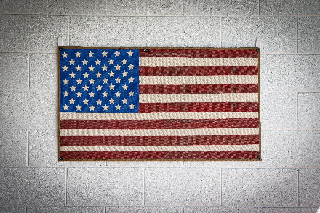 American Flag - Fire Hose - Vintage