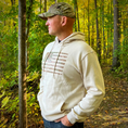 Load image into Gallery viewer, Men's Heavyweight Oversized Arid Camo Flag Hoodie (Sand)