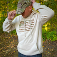 Load image into Gallery viewer, Men's Heavyweight Oversized Arid Camo Flag Hoodie (Sand)