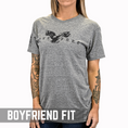 Load image into Gallery viewer, Women's Live Free Boyfriend Fit Patriotic T-Shirt - Heather Gray