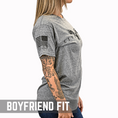 Load image into Gallery viewer, Women's Live Free Boyfriend Fit Patriotic T-Shirt - Heather Gray