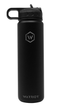 Load image into Gallery viewer, Rockwell Warrior Flask - Double Walled - Stainless Steel Flask - (BLACK)