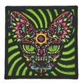 Load image into Gallery viewer, Blacklight Cat Velvet Patch - Amp Up Your Wardrobe with an Trippy, Eye-Catching Fluorescent Thread Magic
