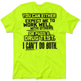 Load image into Gallery viewer, I Can't Do Both - Safety Yellow T-Shirt