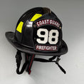 Load image into Gallery viewer, Fire Helmet (motorcycle helmet, cosplay helmet) Wall Mount Display (really it works with any helmet you can think of)