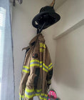 Load image into Gallery viewer, Fire Helmet (motorcycle helmet, cosplay helmet) Wall Mount Display (really it works with any helmet you can think of)
