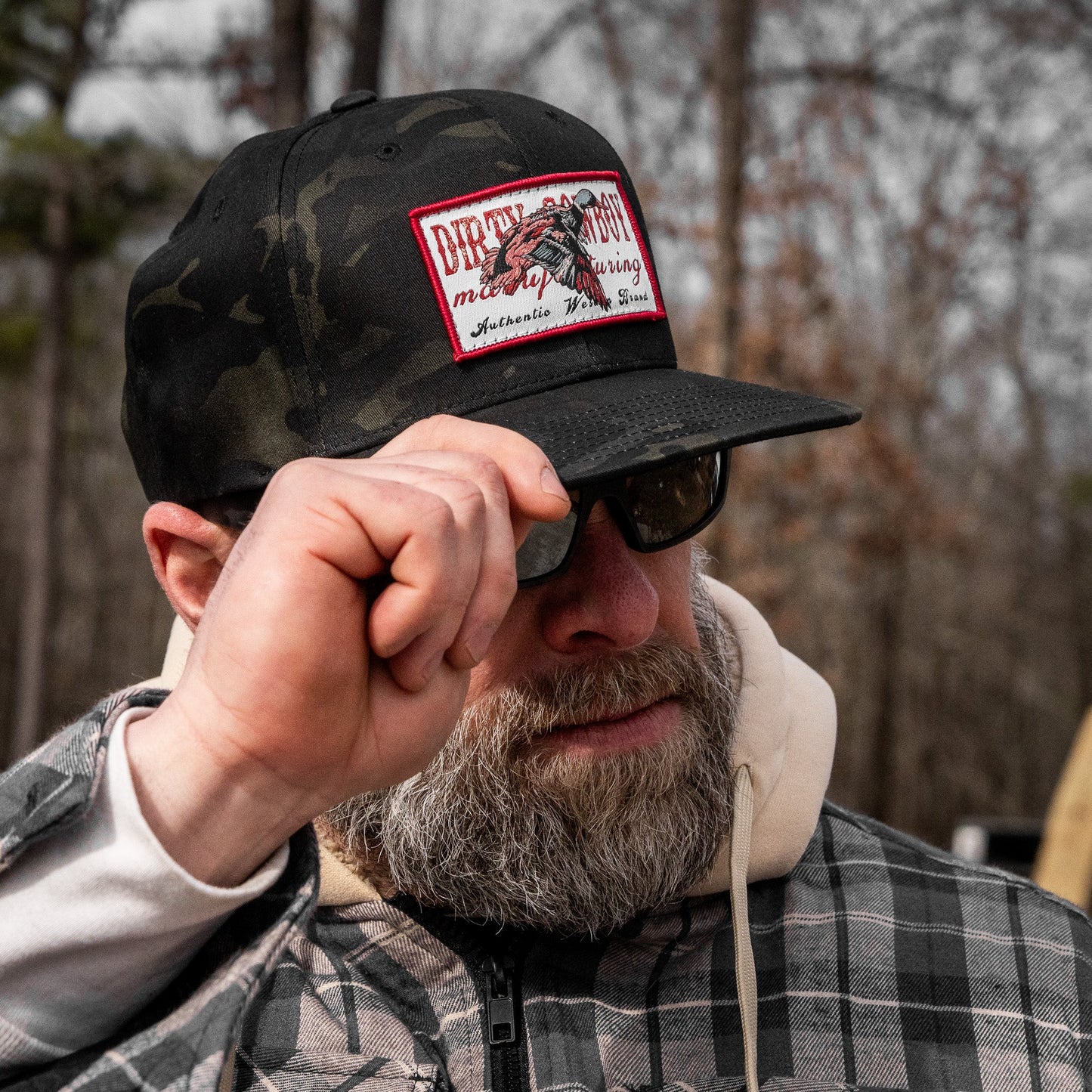 Flying Duck Dirty Cowboy Patch Flatbill Snapback