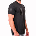 Load image into Gallery viewer, Men's Murdered Out American Flag Patriotic T-Shirt