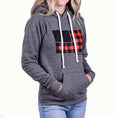 Load image into Gallery viewer, Women's Buffalo Plaid American Flag Hoodie