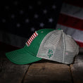 Load image into Gallery viewer, Betsy Ross Flag Patch Trucker Hat (Kelly Green)