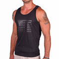 Load image into Gallery viewer, Men's Murdered Out American Flag Tank Top