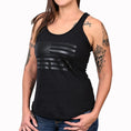 Load image into Gallery viewer, Women's Murdered Out American Flag Tank Top