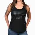 Load image into Gallery viewer, Women's Murdered Out American Flag Tank Top