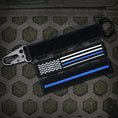 Load image into Gallery viewer, American Made Heavy Duty Tactical Keychain - Thin Blue Line