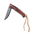 Load image into Gallery viewer, Damascus Steel EDC Folder Wood Handle Smooth Action 3.875" Blade