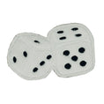 Load image into Gallery viewer, Lucky Charm Unleashed: Fuzzy Dice Embroidered Patch - Roll the dice 4x2.25 Inches - Made in the USA