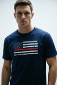 Load image into Gallery viewer, Thin Red Line USA Flag Premium Tee