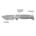 Load image into Gallery viewer, Sharp Blade - Gridlock Ti - 14C28N Steel 3.86" Blade, Titanium Handle Premium EDC Pocket Knife