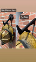 Load image into Gallery viewer, Fire Helmet Wall Mount Display - New York Roof Hook Design