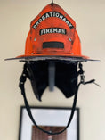 Load image into Gallery viewer, Fire Helmet (motorcycle helmet, cosplay helmet) Wall Mount Display (really it works with any helmet you can think of)