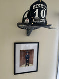 Load image into Gallery viewer, Fire Helmet (motorcycle helmet, cosplay helmet) Wall Mount Display (really it works with any helmet you can think of)
