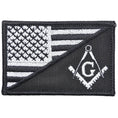 Load image into Gallery viewer, Masonic Square and Compasses USA Flag - 2.25x3.5 Patch