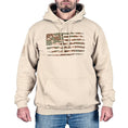 Load image into Gallery viewer, Men's Heavyweight Oversized Arid Camo Flag Hoodie (Sand)