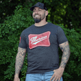 Load image into Gallery viewer, Men's 'Merica Patriotic T-Shirt - Heather Charcoal