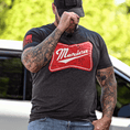 Load image into Gallery viewer, Men's 'Merica Patriotic T-Shirt - Heather Charcoal