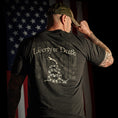 Load image into Gallery viewer, Men's Metallic Gold Liberty or Death Patriotic T-Shirt