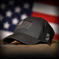 Load image into Gallery viewer, Midnight Black American Flag Ball Cap