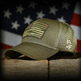 Load image into Gallery viewer, MultiCam Flag Patch OD Green Ball Cap