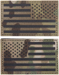 Load image into Gallery viewer, (PAIR of TWO) Reflective 3D US Flag Patch with Hook and Loop
