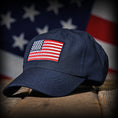 Load image into Gallery viewer, Navy Ripstop Full Fabric American Flag Range Hat